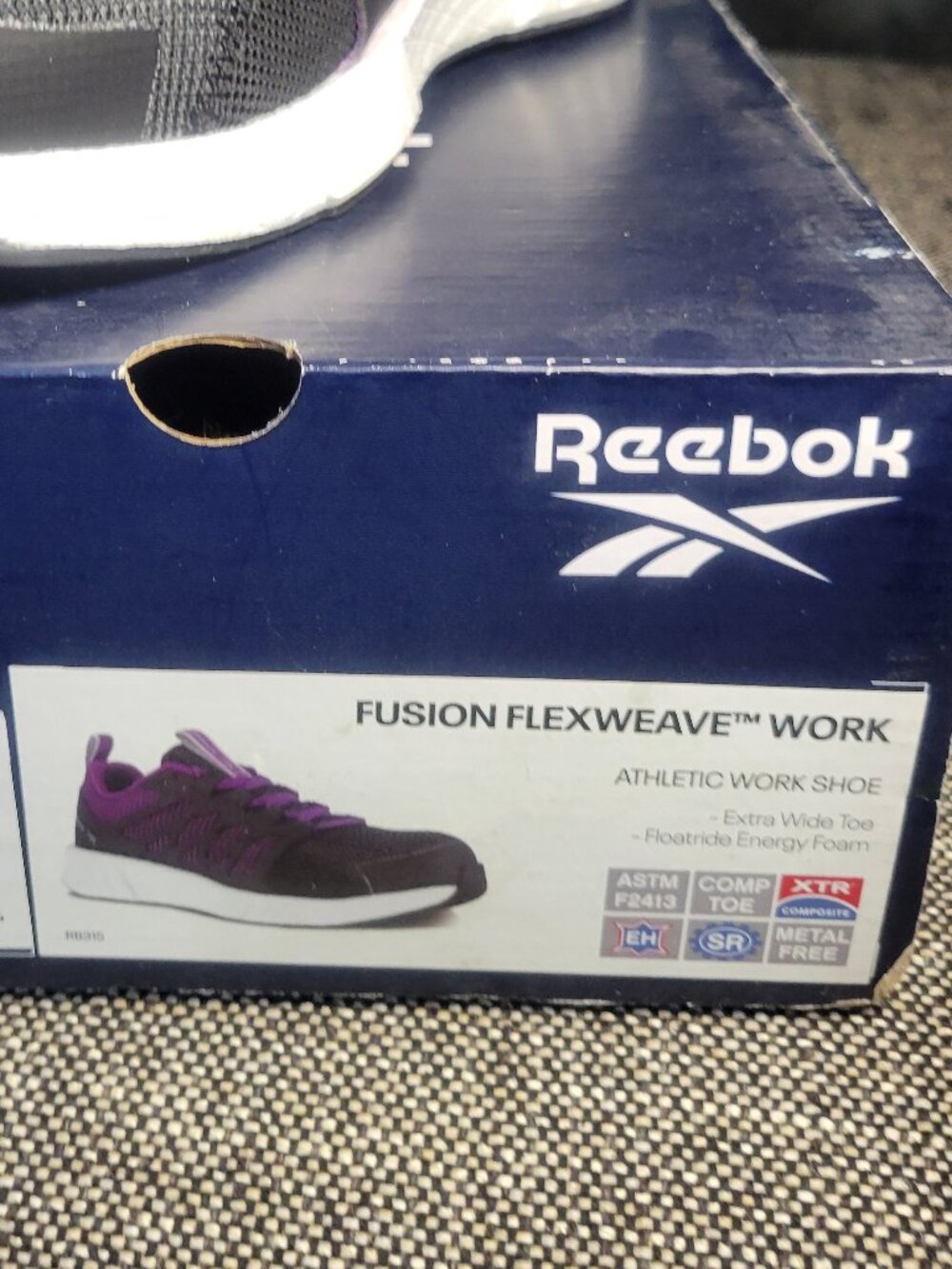 NIB Reebok Work RB315 Fusion Flexweave Composite Toe Shoes Women's 9 Purple - Picture 3 of 8
